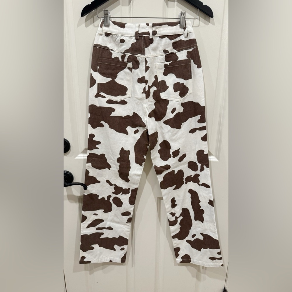 BNWT Princess Polly We Wild Cow Print Pants size 2 - Picture 4 of 9